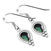 Abalone Shell Pear Shaped Ethnic Style Drop Hook Earrings, e177
